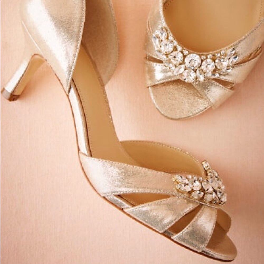 BHLDN Hitherto Martina d’Orsay Gold Heels